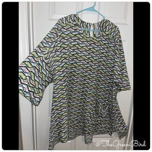 Melissa McCarthy Seven7 Geometric Tunic Sz 1X